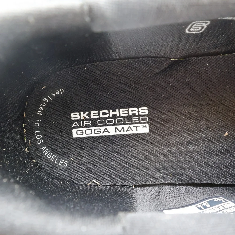 Skechers Go Walk 6 Carice Women 9.5 Black White Textile Slip On Walking Shoes